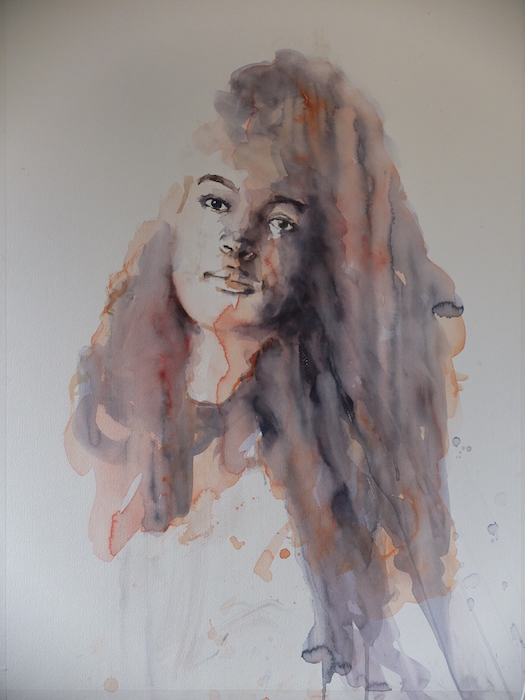 Portret in aquarel