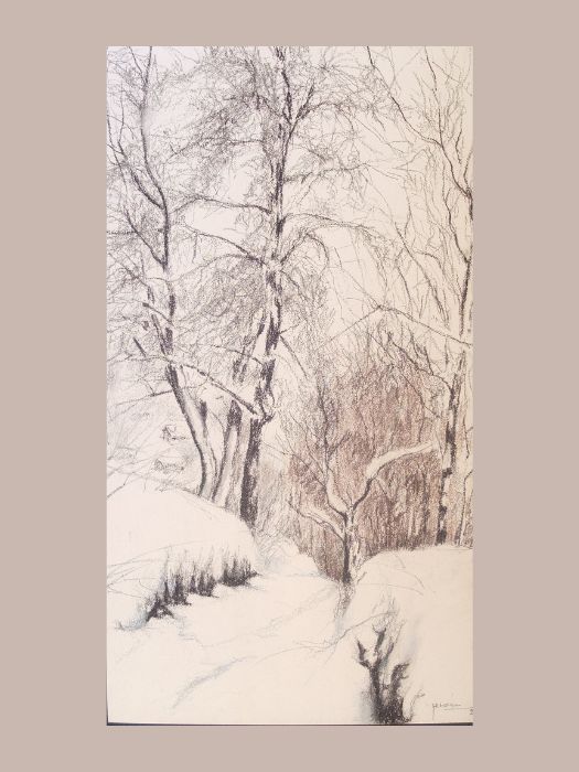 Winter in Zwitserland /pastel